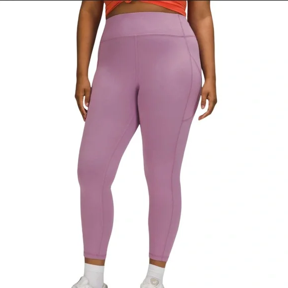 Lululemon Invigorate light purple/pink leggings Size 6 - Picture 1 of 10
